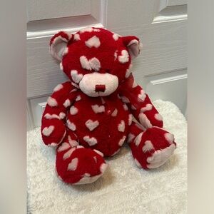 Ganz Plush Toys: 16" Valentines Red Teddy Bear Pink Hearts Fluffy & Soft
